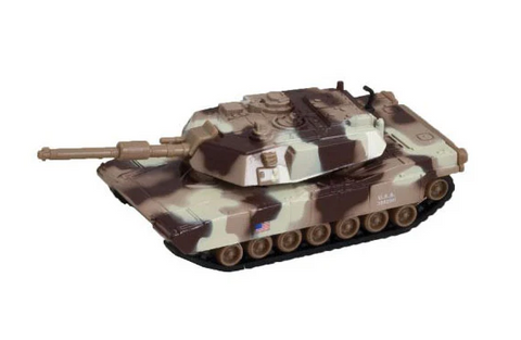 Desert Camo Die Cast Toy Tank - "Abrams Tank"-Like