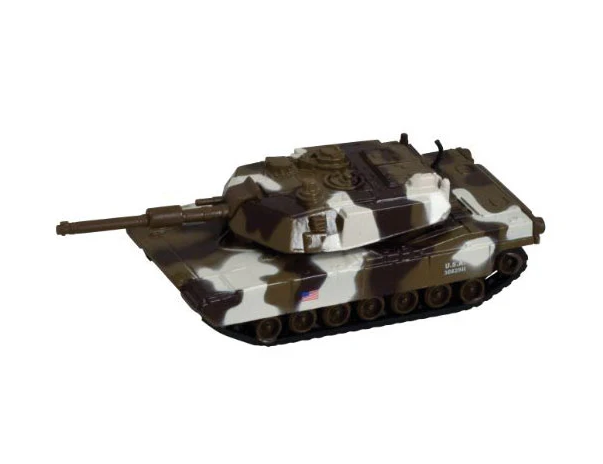 Die Cast Toy Tank - Brown & Green Camo - "Abrams Tank"-Like